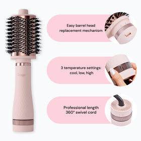 L'ANGE HAIR 65mm teardrop base adds lift with controlled heat for polished styles