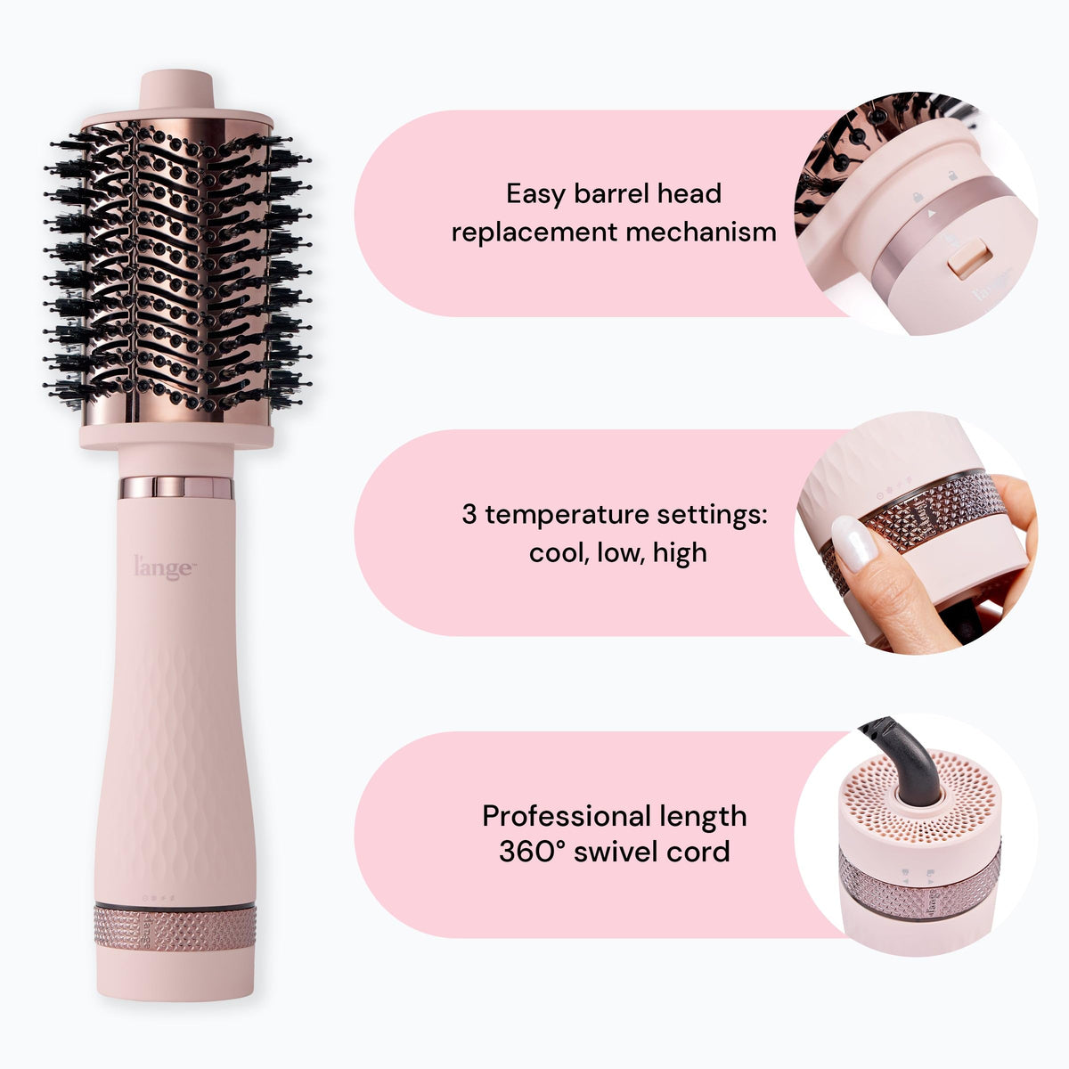 Lange Hair Multi-Volume 65mm teardrop base for precise shaping and lift
