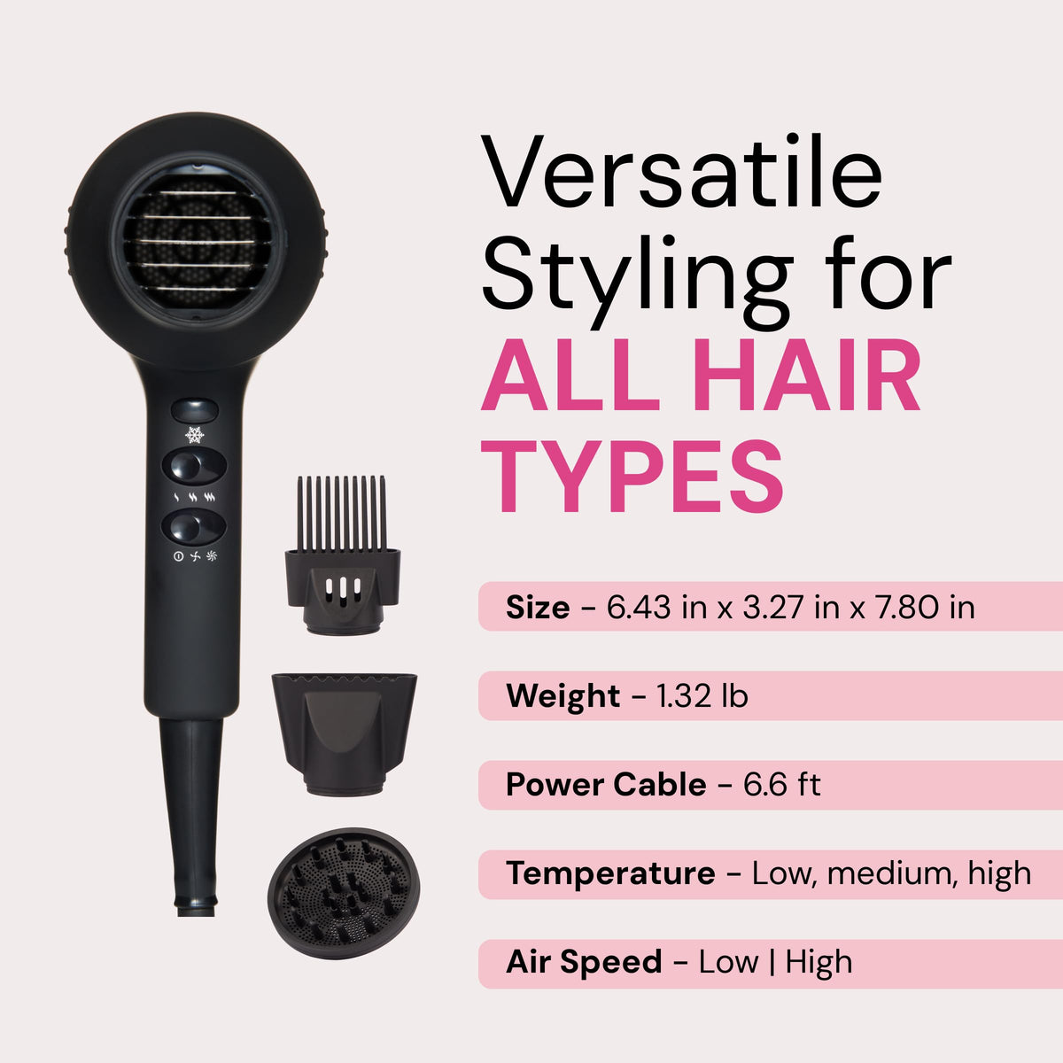 L'ANGE PowerStyle Turbo Ionic Dryer durable professional motor for lasting performance