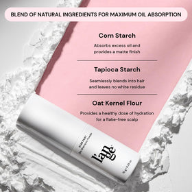 L'ANGE HAIR Star Dust Dry Shampoo Powder pour showcases easy dispensing and quick refresh.