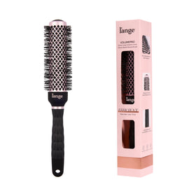L'ANGE HAIR VolumePro brush front view highlights extended barrel for quick styling.