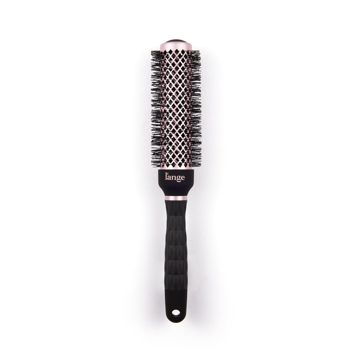 L'ANGE HAIR VolumePro brush in use demonstrates detangling and smooth results.
