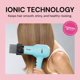Compact design of the PowerStyle Turbo Ionic Hair Dryer is travel-friendly.