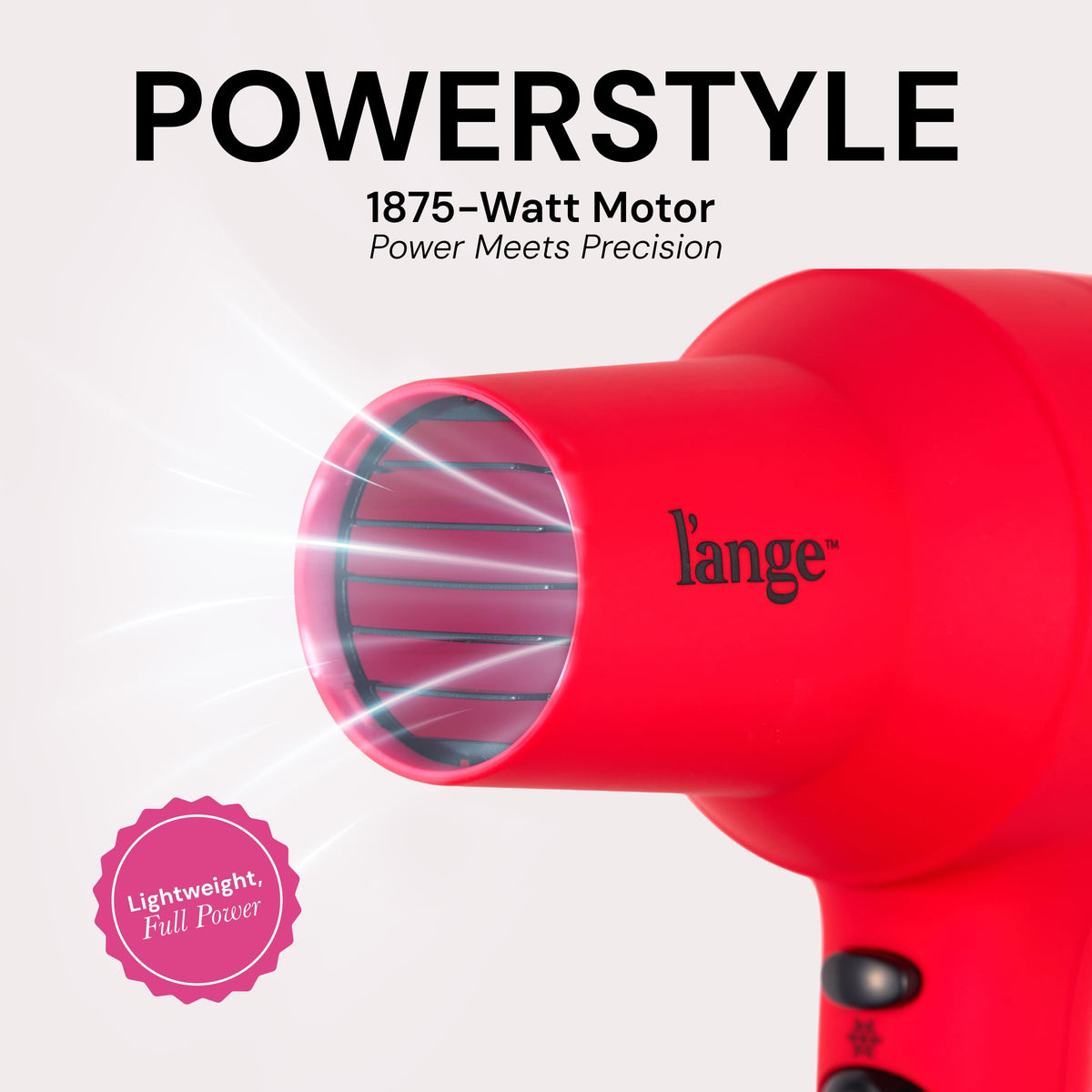 LANGE PowerStyle Turbo wide-tooth comb for detangling and smoothing.