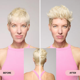 L’ANGE HAIR Pure Shape Sculpting Paste hands-on application shows easy, even distribution.
