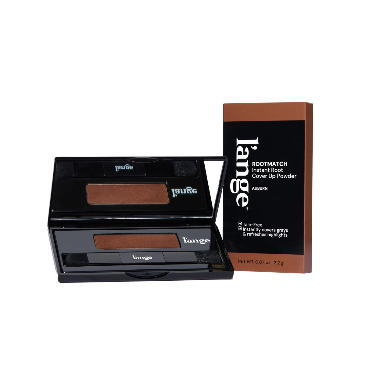L'ANGE HAIR RootMatch Instant Root Cover Up Powder in compact for precise root coverage