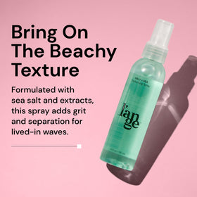 L'ANGE HAIR Sea Salt Texturizing Spray mist applied to hair creates effortless waves.
