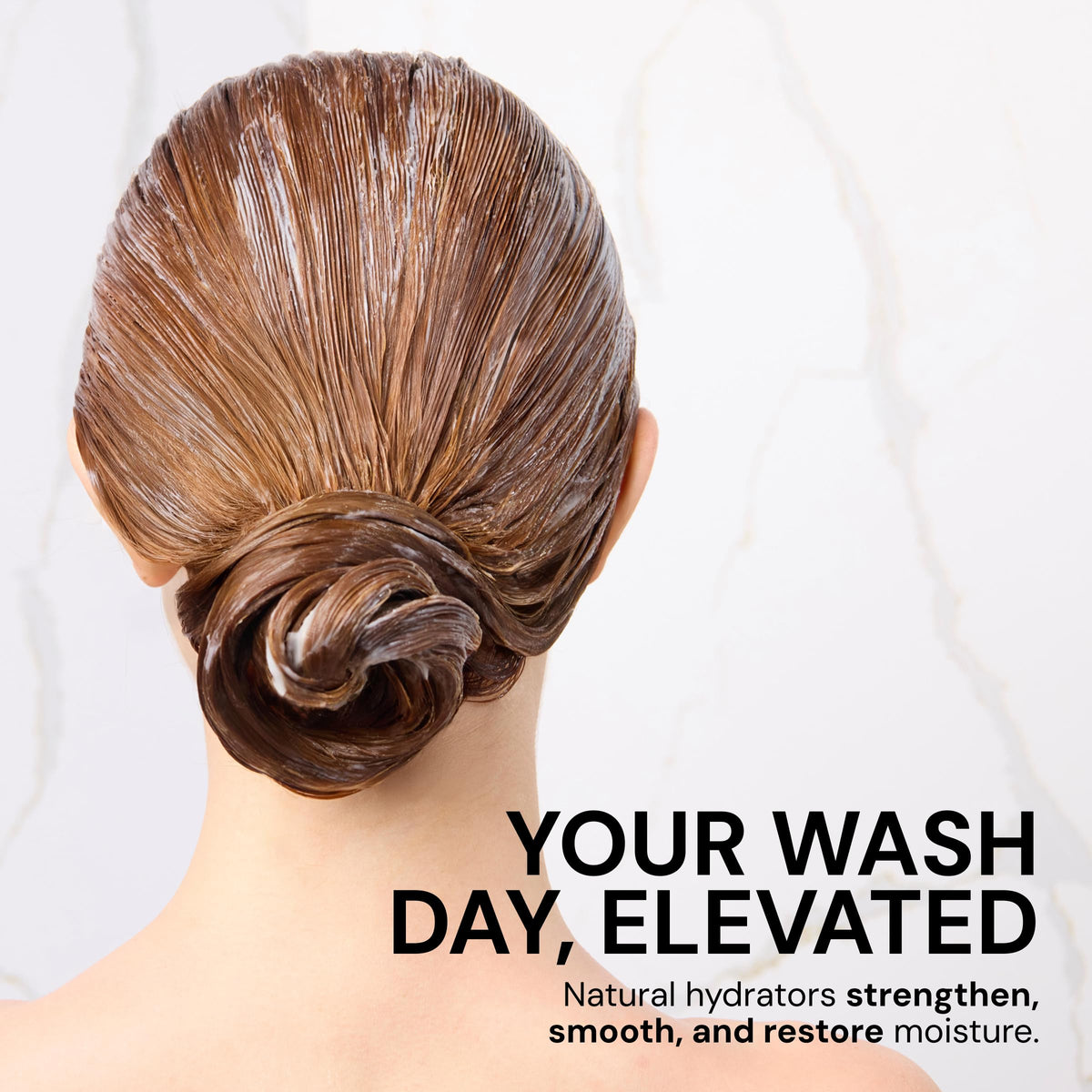 L'ANGE HAIR Everyday Daily Conditioner on hair with enhanced shine.