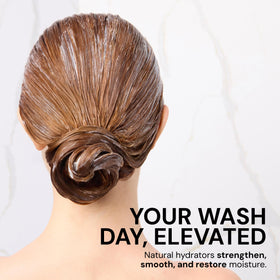 L'ANGE HAIR Everyday Daily Conditioner on hair with enhanced shine.