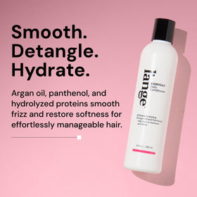 L'ANGE HAIR Everyday Daily Conditioner texture close-up shows creamy slip for easy detangling.