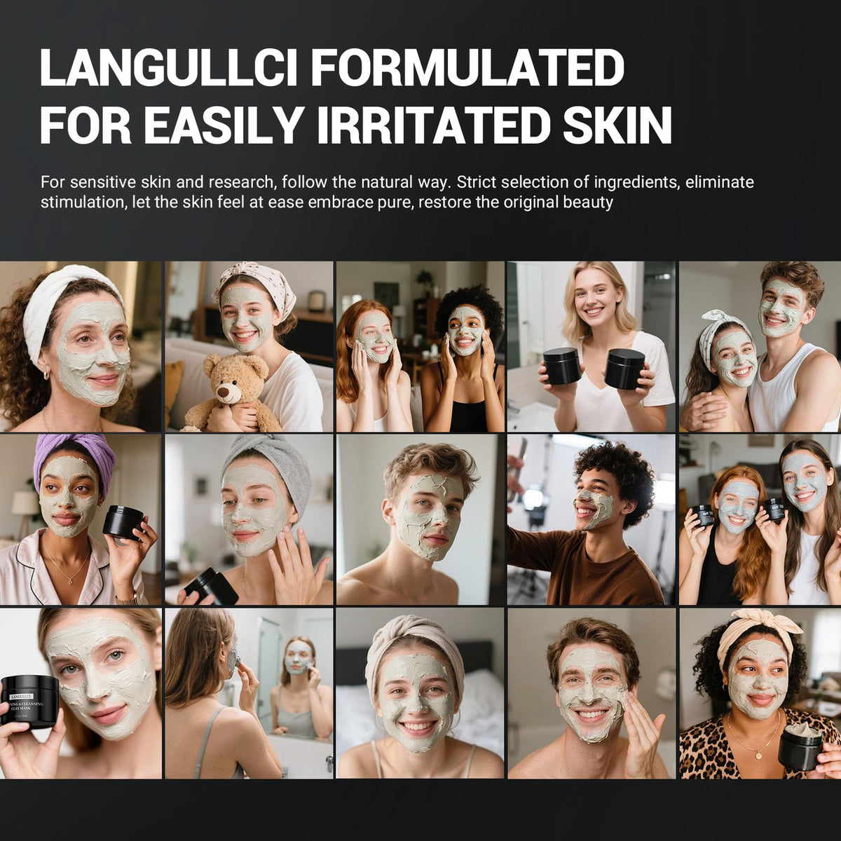 LANGULLCI detoxifying cleanser action helps reduce congestion for healthier-looking texture