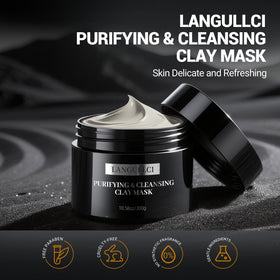 LANGULLCI kaolin clay activates absorption for impurities and excess oil on the skin