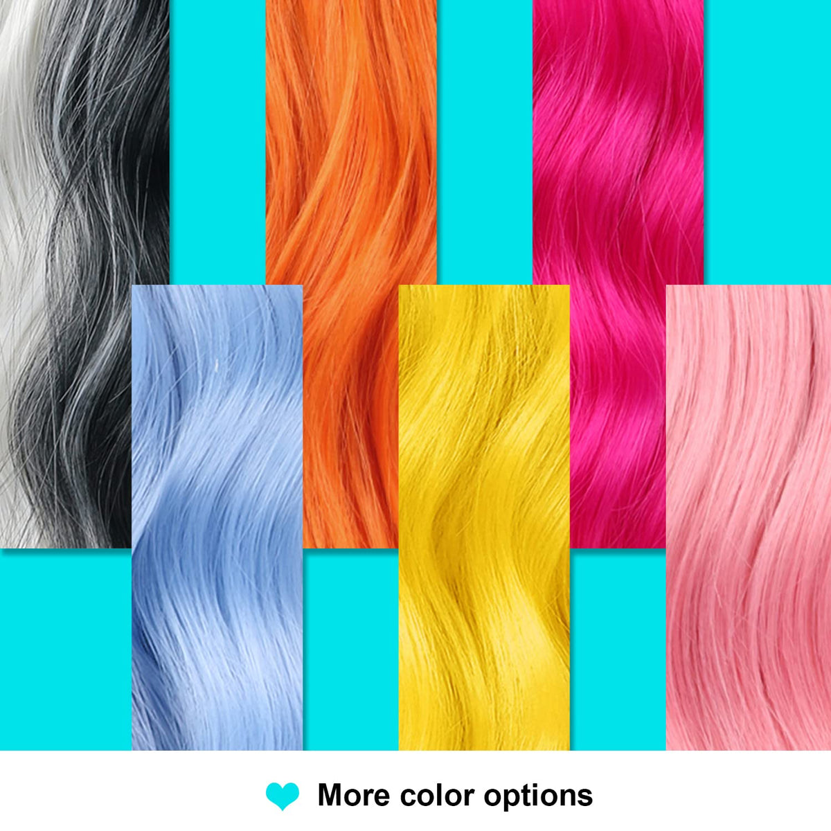 LANICE blue wig with cap included supports easy styling