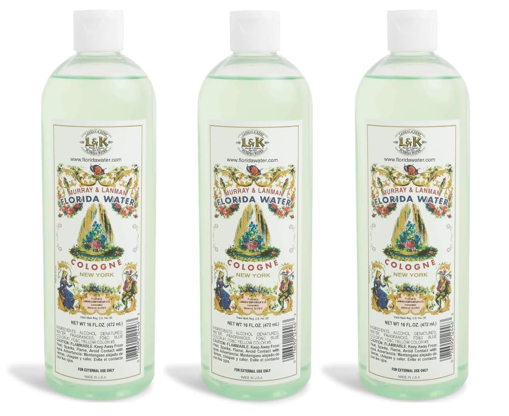 Lanman & Kemp Florida Water 3-pack bottles for home, bath, and travel.