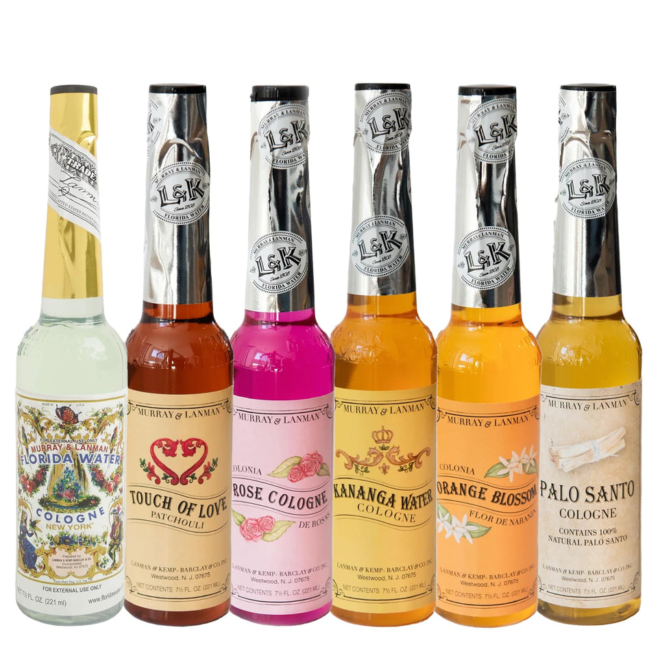 Lanman & Kemp Florida Water New York bottle pour, a refreshing daily aroma.