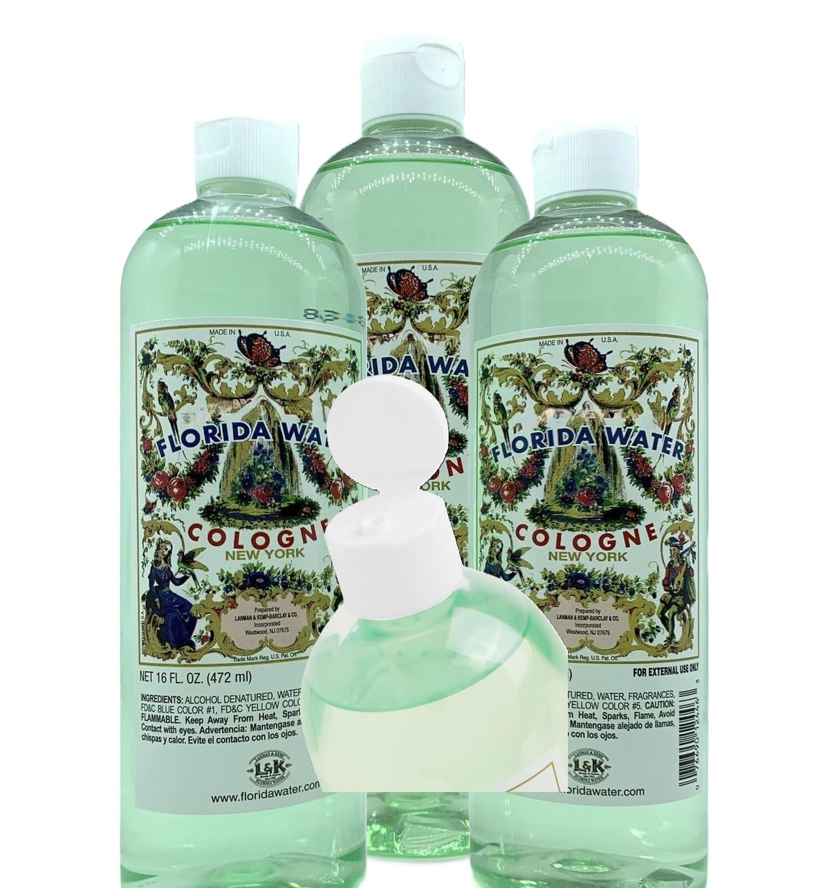 Lanman & Kemp Florida Water Splash bottle front view highlighting fresh floral citrus scent for daily use