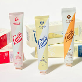 Lanolips Hand Cream tube packaging illustrates travel-friendly skin care