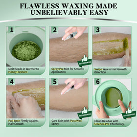LANSLEYWAX Aloe Hard Wax Beads full-body at-home waxing kit for savings