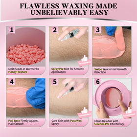 Easy at home waxing kit by LansleyWax for beginners