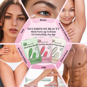 Face waxing application with LansleyWax for delicate areas