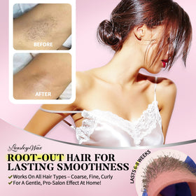 Rose infused wax formula creating gentle grip on hairs