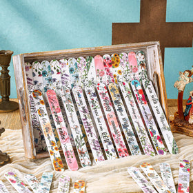 Lanties 50-pack emery boards with varied styles for quick manicures.