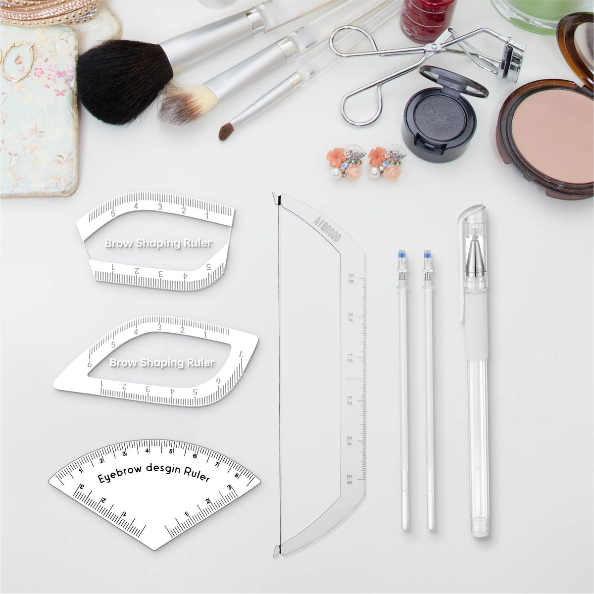 Lanties all face types template helps universal brow design.