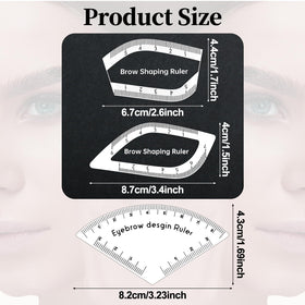 Lanties arch brow guide ruler supports symmetry for balanced brows.