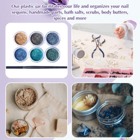 Lanties versatile jars store beads, pills, or small items