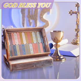 Lanties church event gifts: scripture nail files for coworkers.