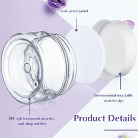 Lanties clear travel containers for quick content identification