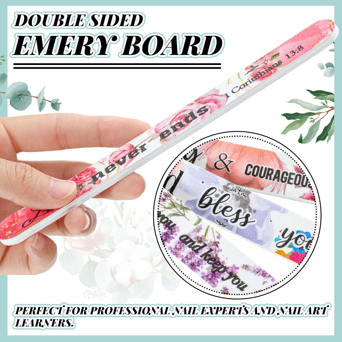 Lanties emery boards shown on desk offer a practical office gift.