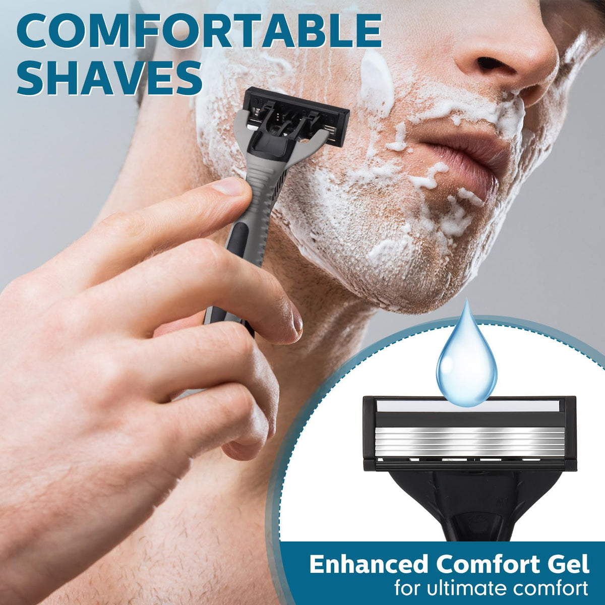 Lanties ergonomic textured-handle razor for precise control