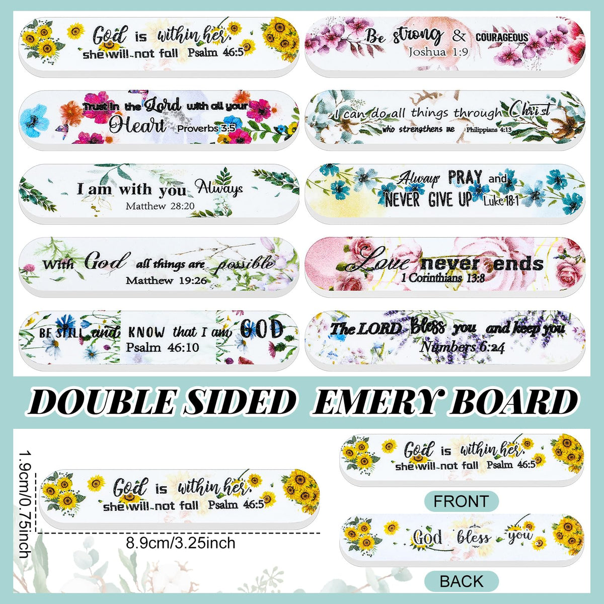 Lanties EVA material Christian nail files close-up, durable yet gentle for regular shaping.