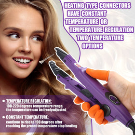 Lanties finger gloves to protect hands during fusion process.
