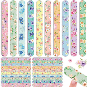 Lanties flower emery board set with colorful florals for precise shaping