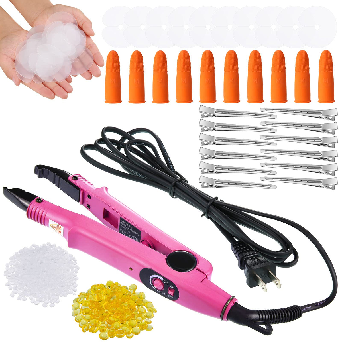 Lanties fusion keratin heat tool setup for easy at-home hair fusion styling