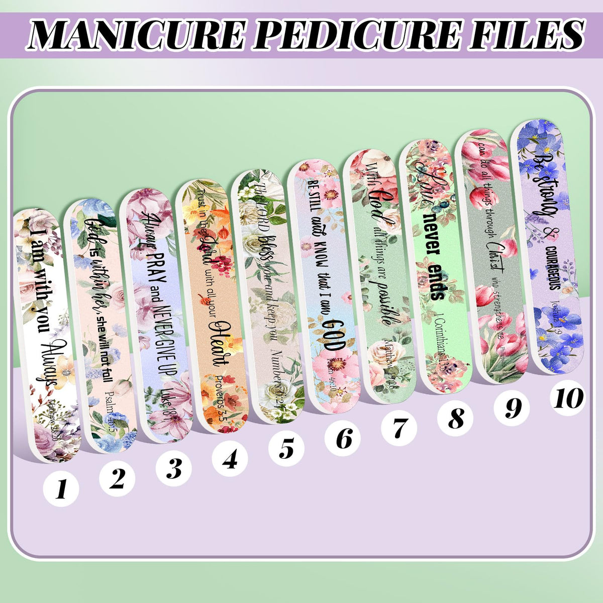 Lanties gift-ready Christian nail files ideal for events or gifts