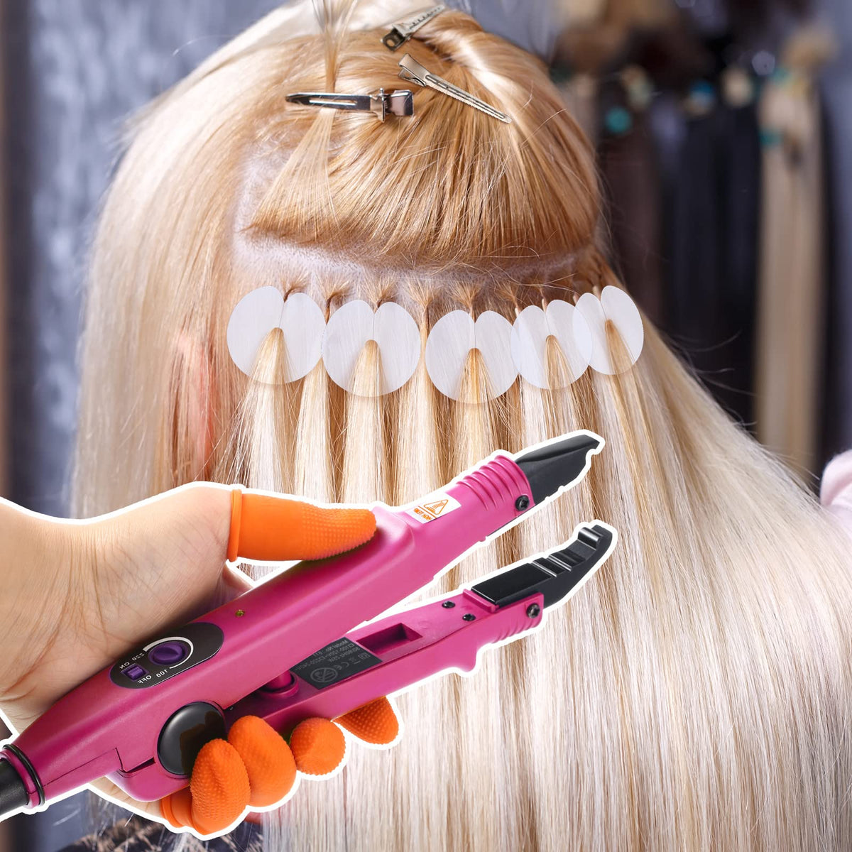 Lanties heat insulation sheets protecting hair during fusion process