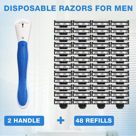 Lanties razor handle with non-slip grip for comfortable shaving precision