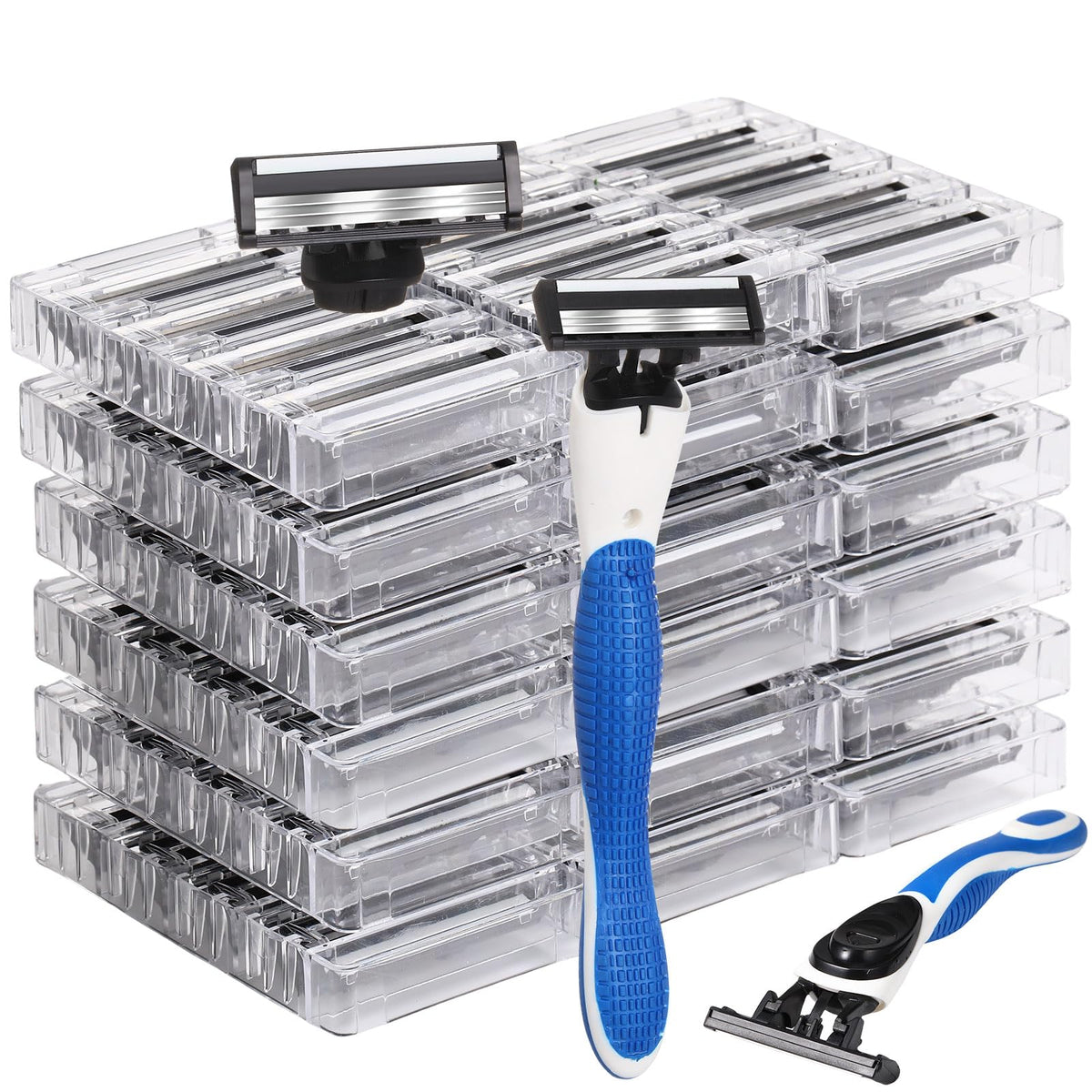 Lanties razor set with two handles for versatile, stable shaving control