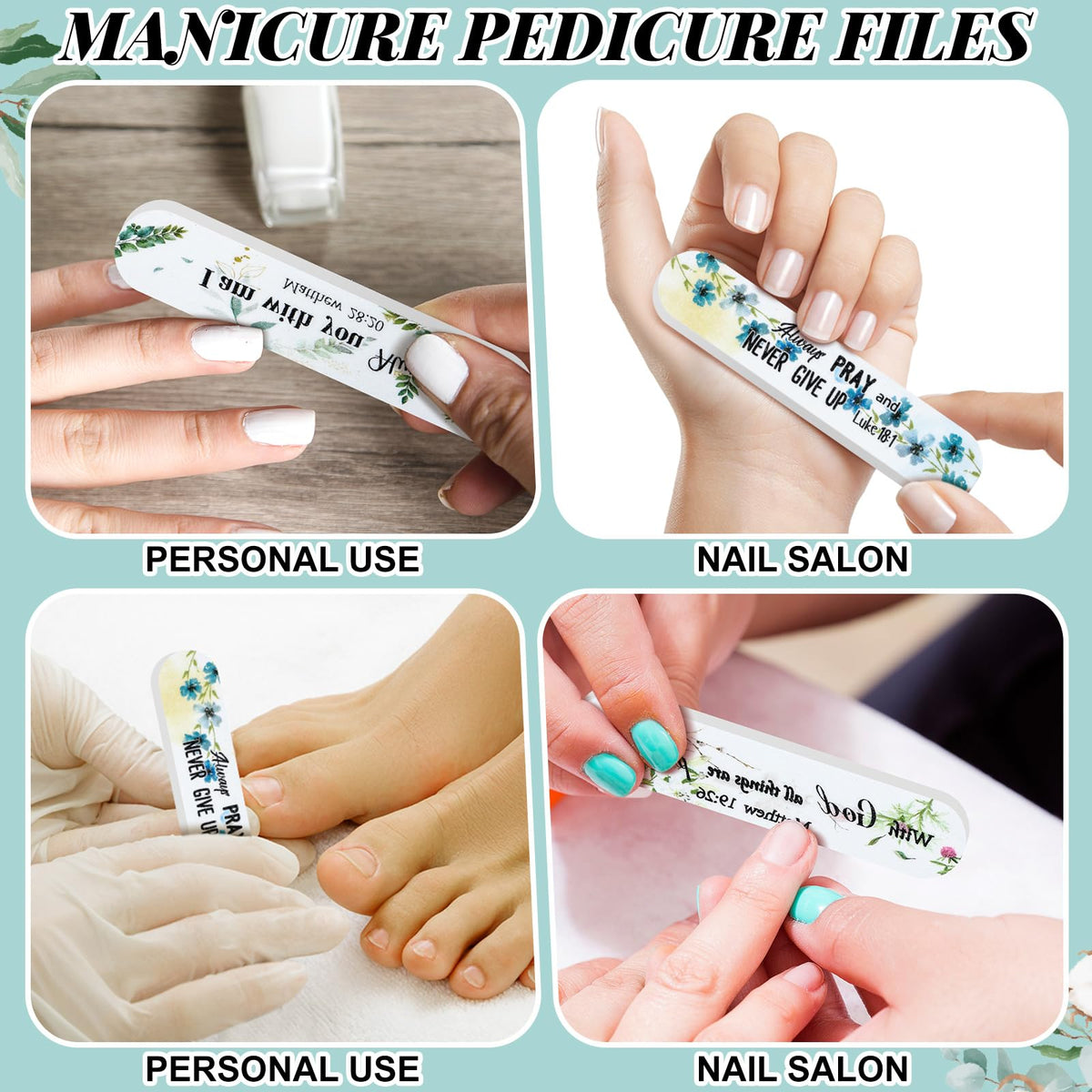 Lanties stocking-stuffer Christian nail files, ready for seasonal gifting and celebrations.