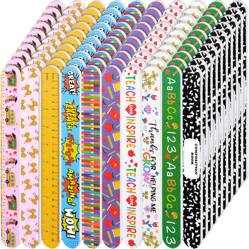 Lanties teachers nail files collection with 100 pieces for school events and gifts