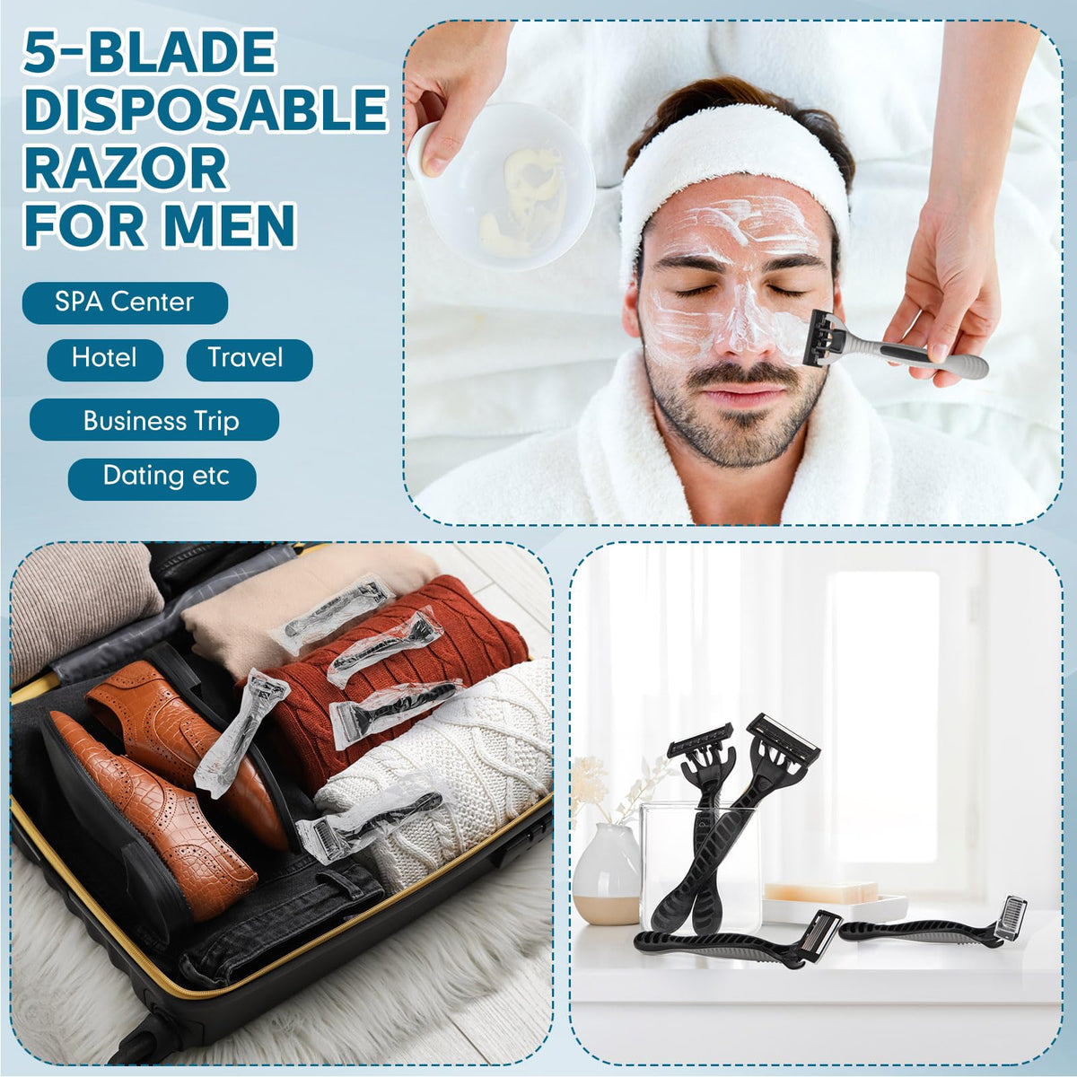 Lanties travel-friendly razor bulk pack ideal for trips