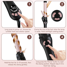 LANVIER 360-degree swivel cord allows flexible, comfortable use