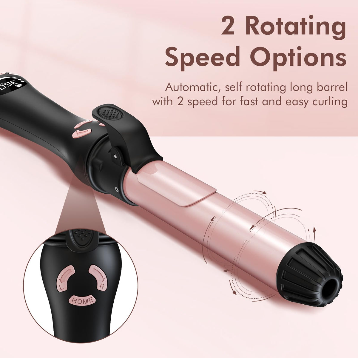 LANVIER front view shows ergonomic handle and LED display for easy control