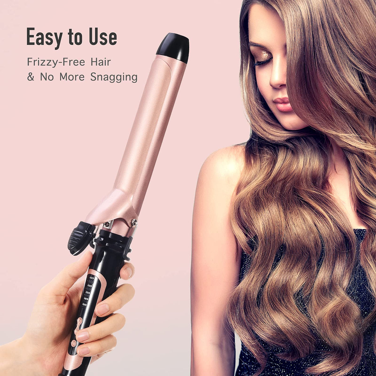 LANVIER heat settings from 300F to 450F for versatile styling.