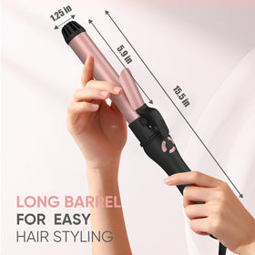 LANVIER LED display provides precise heat settings for controlled styling