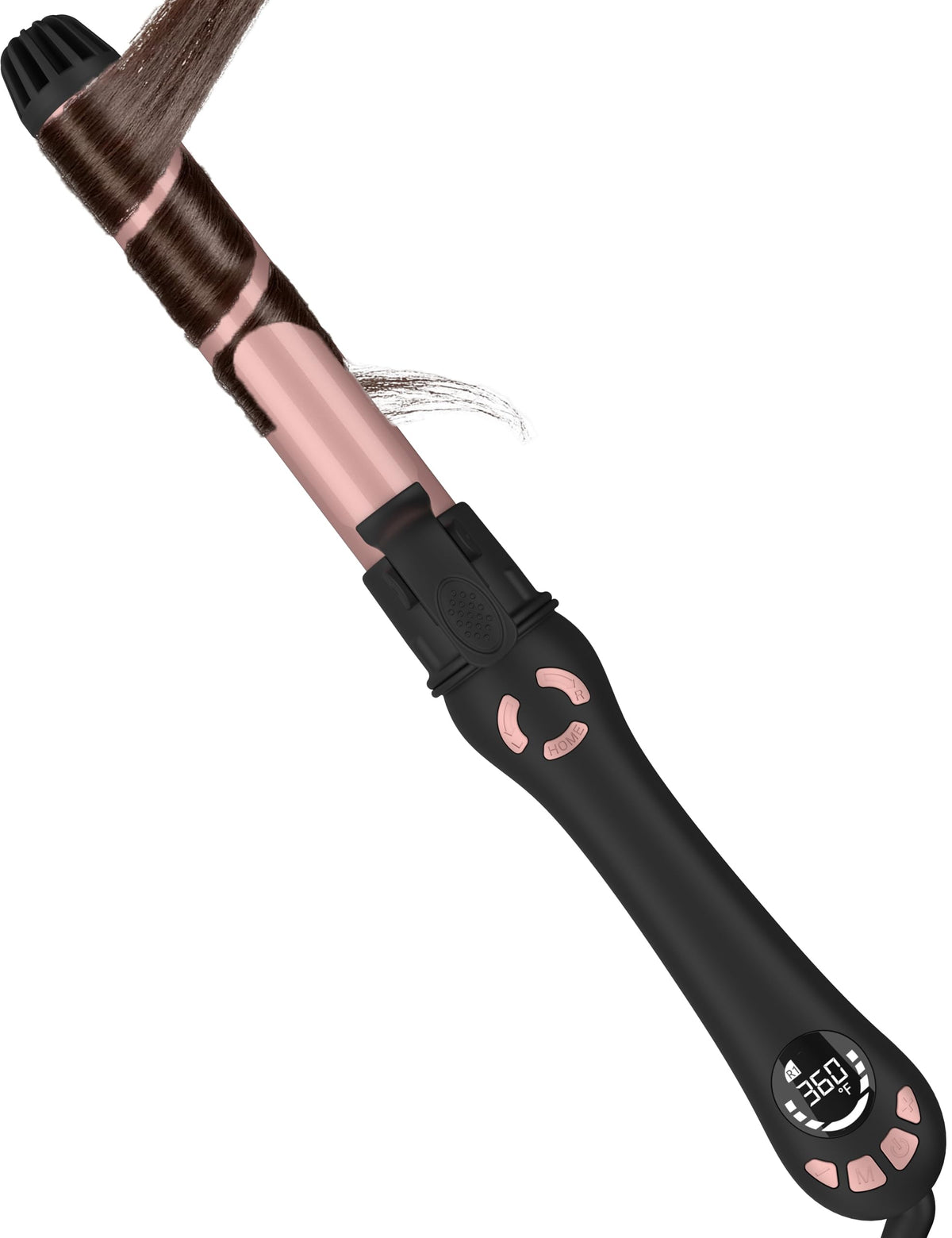 LANVIER 1.25-inch rotating curling iron with barrel focus for quick waves