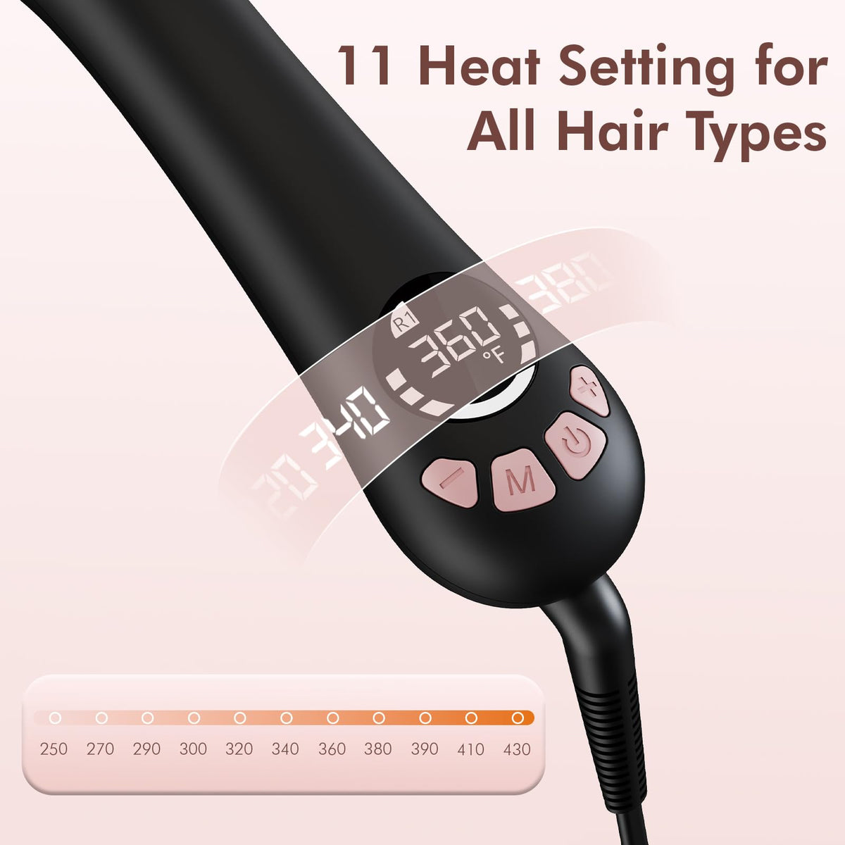 LANVIER tourmaline ceramic coating delivers smoother curls with less frizz